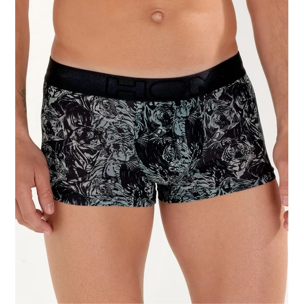 Boxer Tigers imprimé Noir/Gris