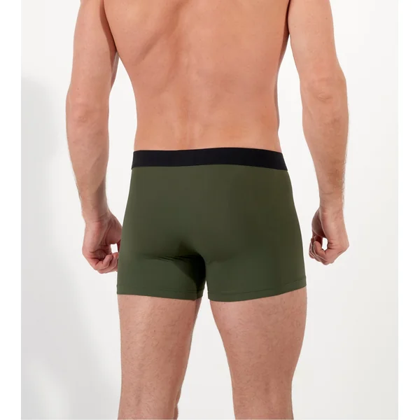Boxer uni homme seconde peau Supersoft vert kaki