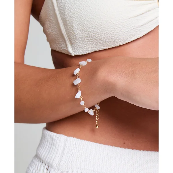 Bracelet en pierre - Jaune