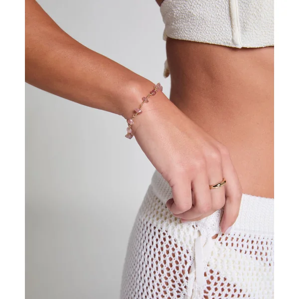 Bracelet en pierre - Rose