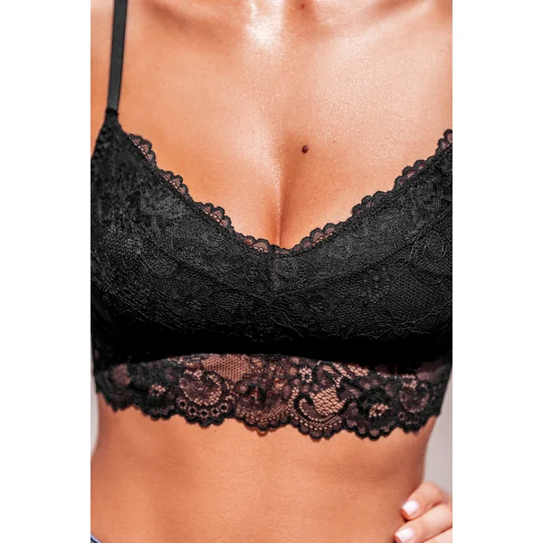 Bralette en dentelle noire