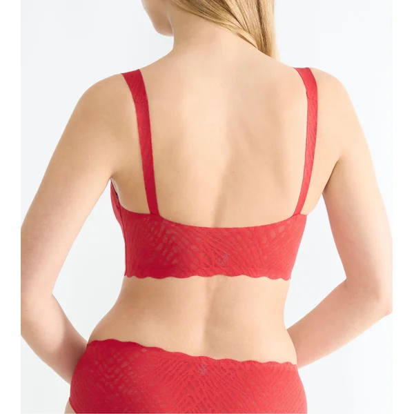 Bralette rouge en dentelle extensible Zero Feel Bliss Shangai Red