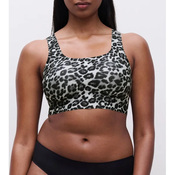 Brassière imprimé Léopard Gris Softstretch