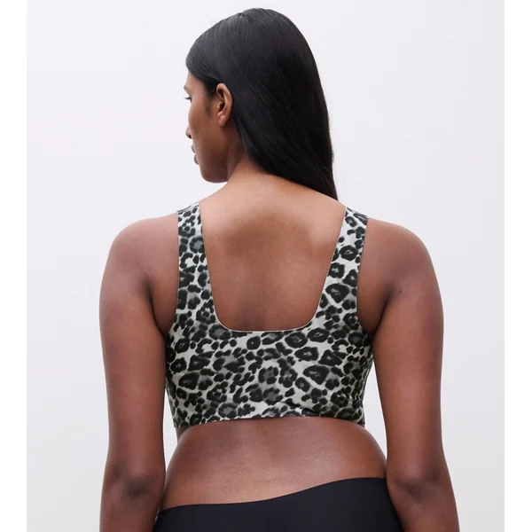 Brassière imprimé Léopard Gris Softstretch