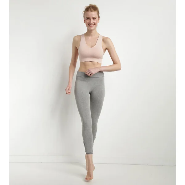 Brassière sans coutures rose amande chiné Dim Sport