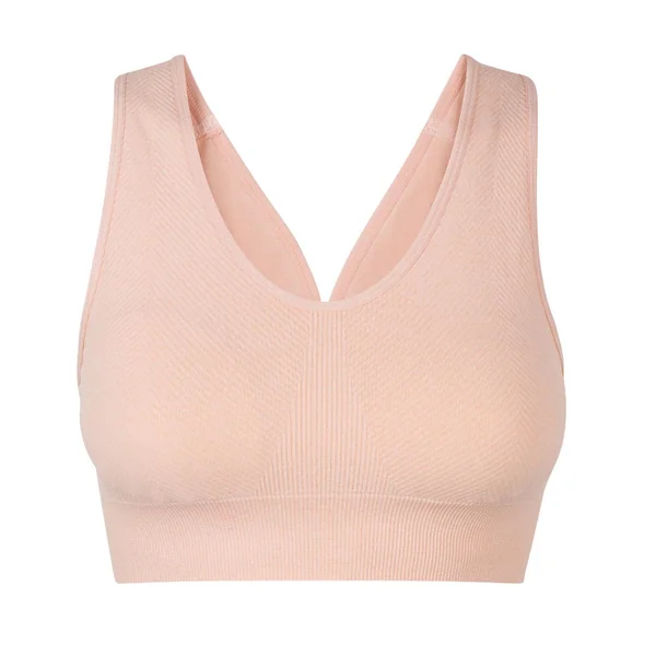 Brassière sans coutures rose amande chiné Dim Sport