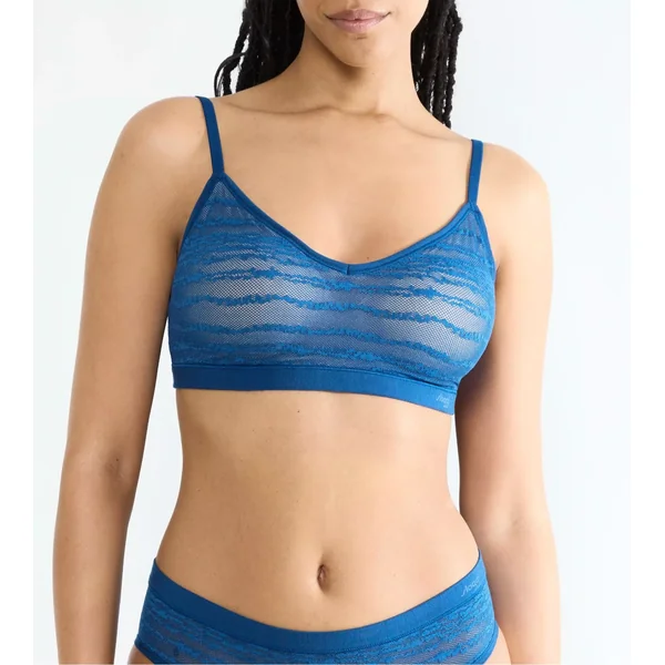 Brassière à coques en dentelle Free Evolve Sloggi Bleu Saphir