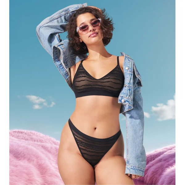Brassière à coques en dentelle Free Evolve Sloggi Noir