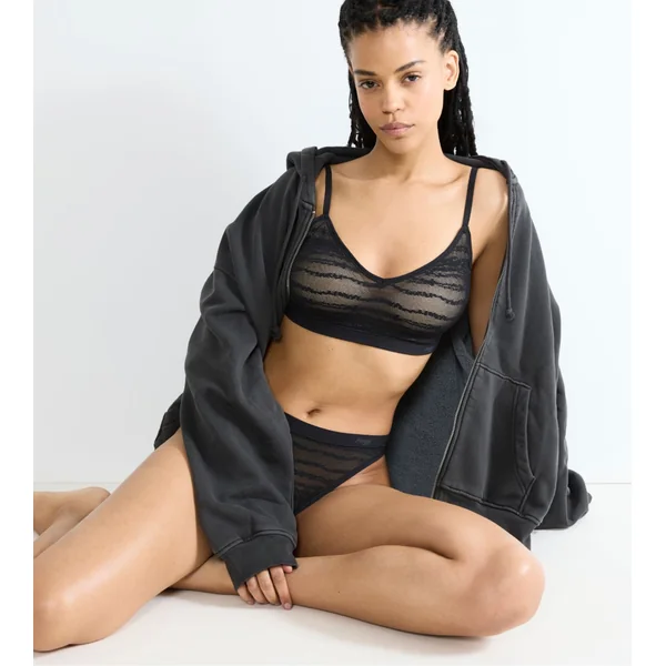 Brassière à coques en dentelle Free Evolve Sloggi Noir