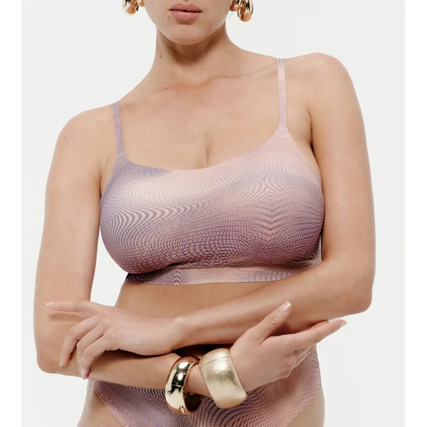 Brassière à coques rose imprimée Softstretch Print Iris
