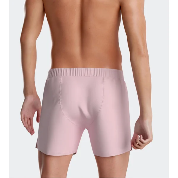 Caleçon flottant rose uni pour homme
