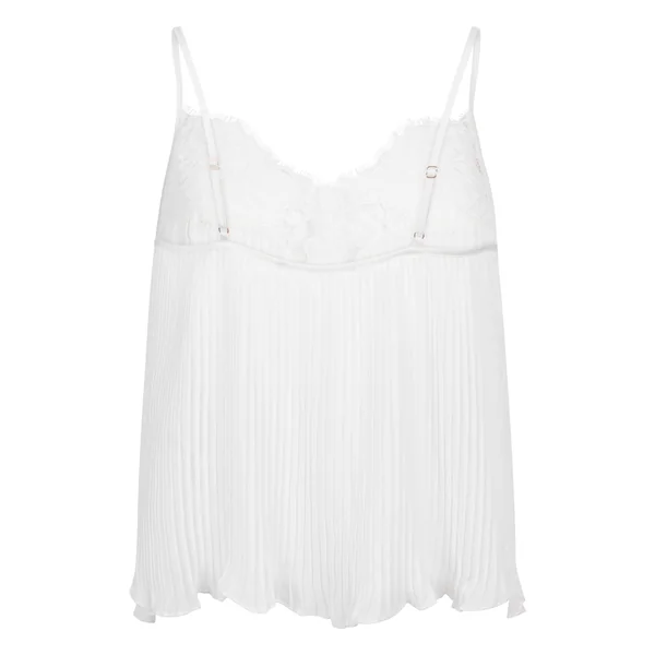 Cami en dentelle Plisse - Blanc