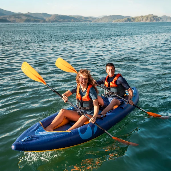 Canoë kayak gonflable de randonnée 1-2 places, Tribord 100 Confort