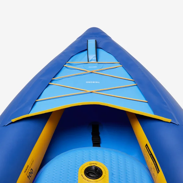 Canoë kayak gonflable de randonnée 1-2 places, Tribord 100 Confort