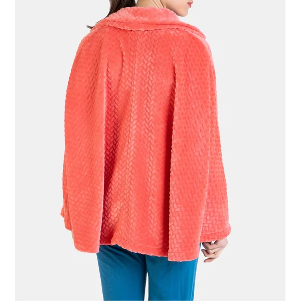 Cape d'intérieur boutonnée Velours Orange