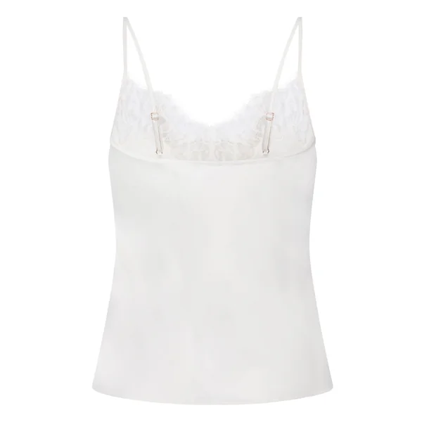 Caraco Valerie en Satin et Dentelle - Blanc