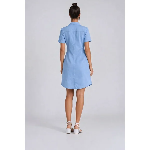 Carreli Jeans - Robe à manches courtes en tencel Bleu Bleach Large