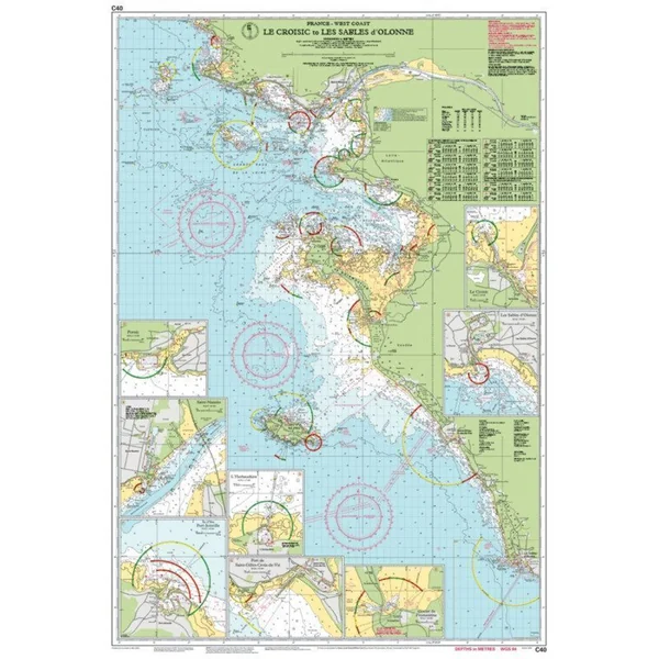 Carte Imray C40 du Croisic aux Sables d'Olonne