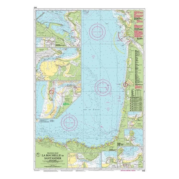 Carte Imray C42 de La Rochelle à Santander