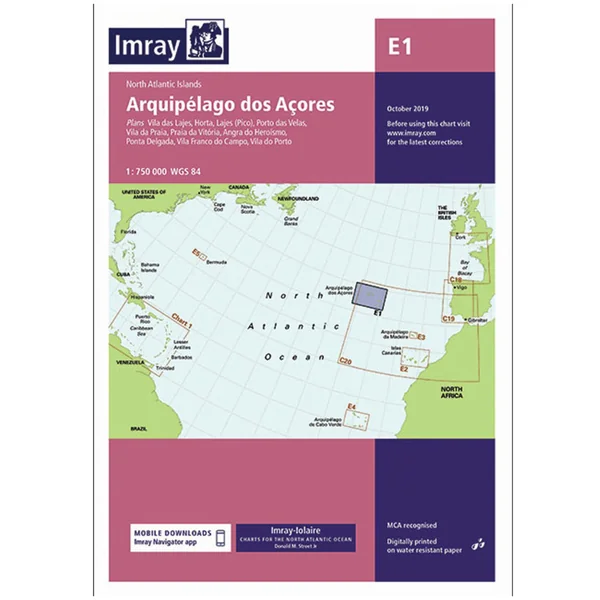 Carte Imray E1 Arquipélago dos Açores