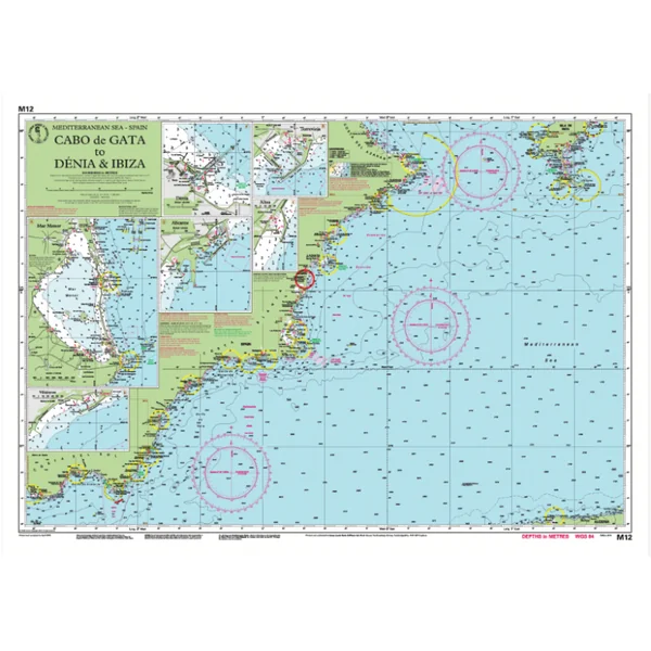 Carte Imray M12 du Cap de Gata à Denia et Ibiza
