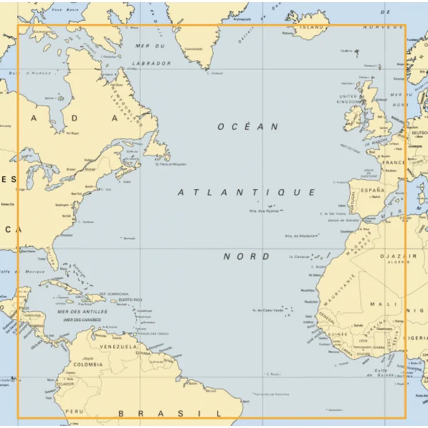 Carte Marine 6561L : Carte Transatlantique