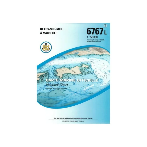 Carte marine 6767 de Fos sur Mer à Marseille