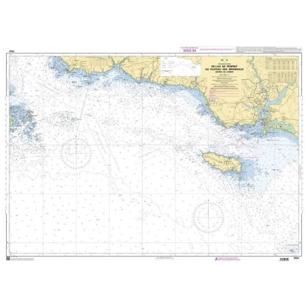 Carte Marine 7031L : de l'Ile de Penfret au Plateau des Birvideaux - Abords de Lorient