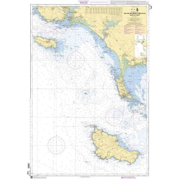Carte Marine 7032L : de l'Ile de Groix à Belle-Ile - Abords de Lorient