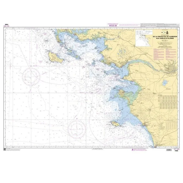 Carte Marine 7068L : de la Presqu'île de Quiberon aux Sables d'Olonne