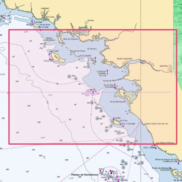Carte Marine 7068L : de la Presqu'île de Quiberon aux Sables d'Olonne