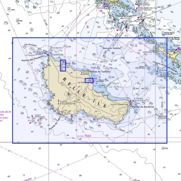 Carte Marine 7142L : Belle-île