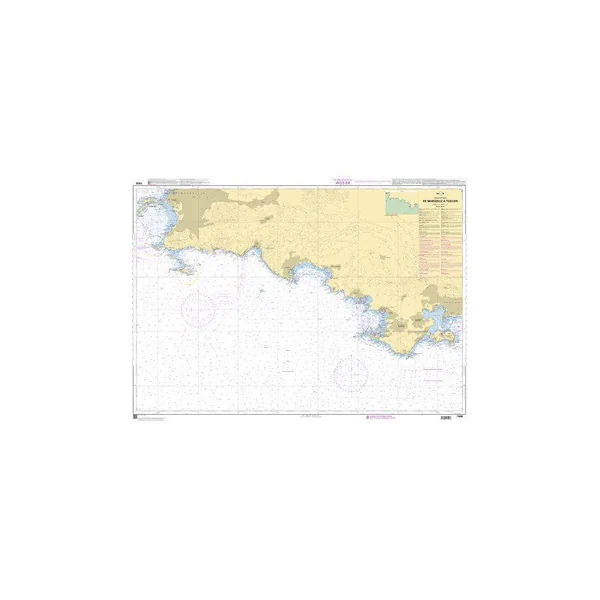 Carte Marine 7406L : de Marseille à Toulon