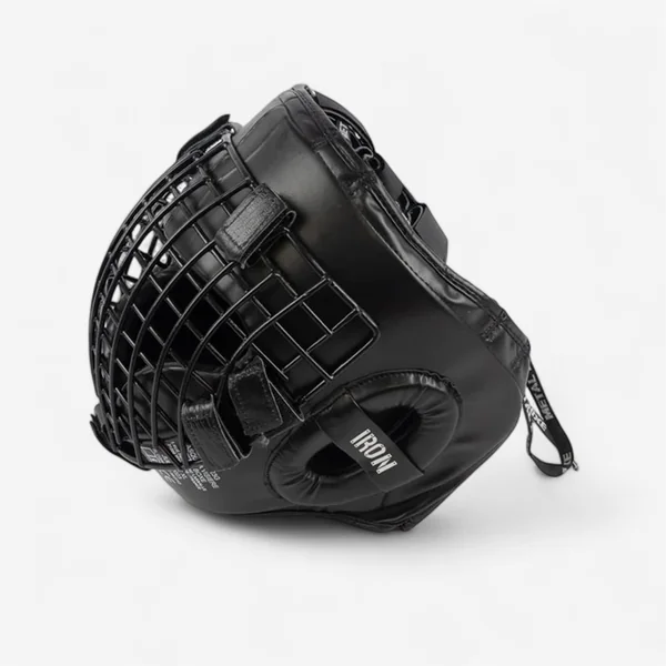 Casque de boxe Metal Boxe - Spécial combat extrême à grille noir