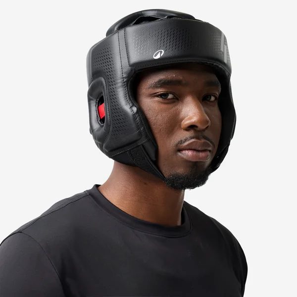 Casque de boxe ouvert adulte, noir