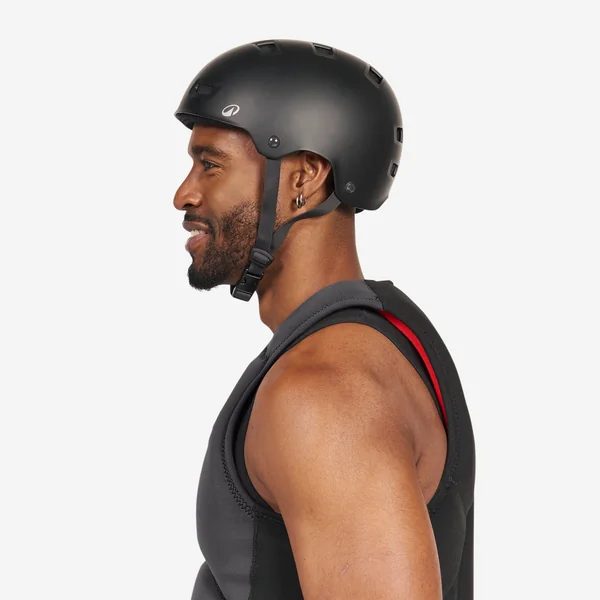 Casque de sports d'eau, kitesurf, wingfoil, wakeboard Adulte - 100 noir