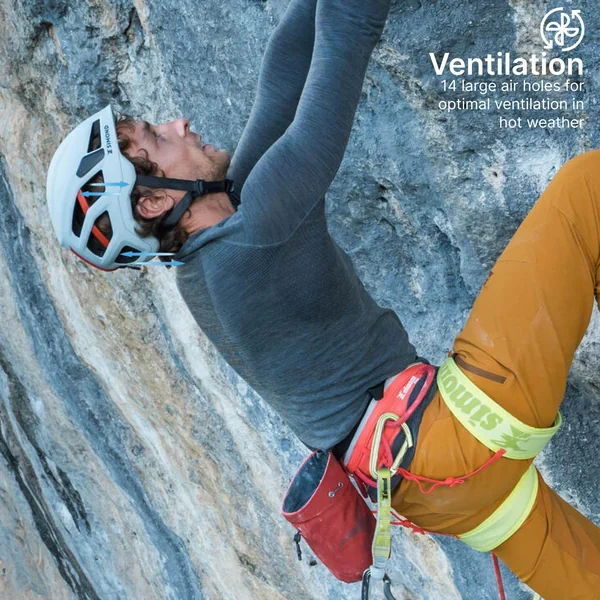 CASQUE D'ESCALADE ET D'ALPINISME - EDGE BLANC/ROUGE