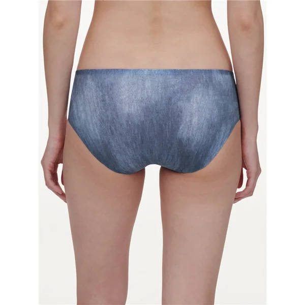 Chantelle - Culotte hipster sans couture Bleu Denim O/S Soft Strech