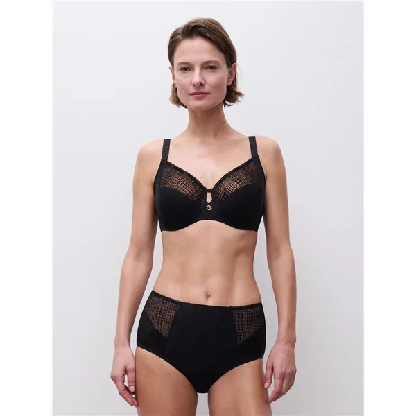 Chantelle - Culotte taille haute avec maintien Noir X-Large Intrigue