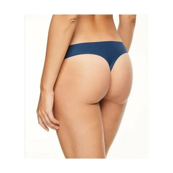 Chantelle - Culotte thong sans couture Bleu Marin SQ O/S Soft Strech