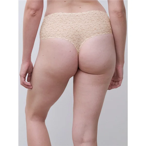 Chantelle - Culotte thong taille haute sans couture Nude Print O/S Soft Strech