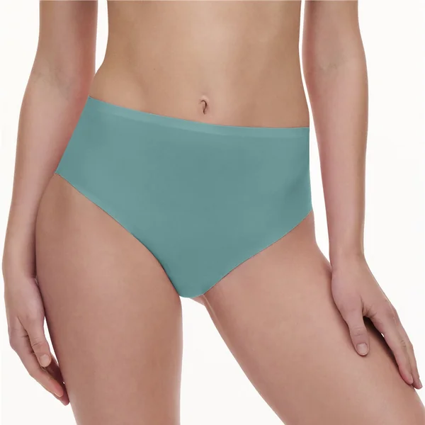 Chantelle - Culotte échancrée taille haute sans couture Paon GN O/S Soft Strech