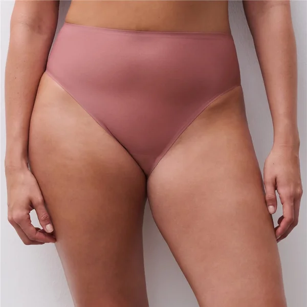 Chantelle - Culotte échancrée taille haute sans couture Rose des bois O/S Soft Strech