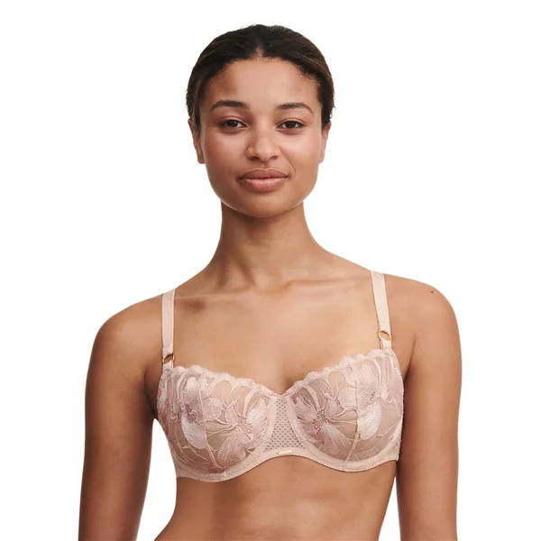 Chantelle - Soutien-gorge demi en dentelle 38 (85) D Sucre Fleurs