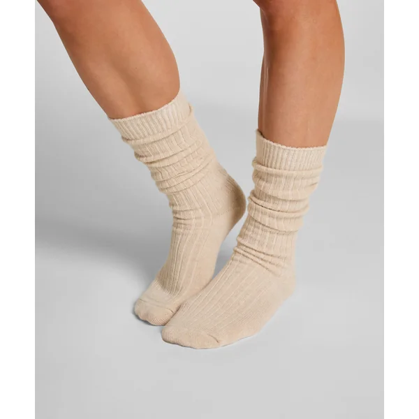 Chaussettes avec Cachemire - Blanc