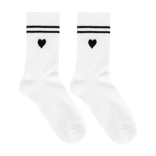 Chaussettes courtes en coton - Blanc