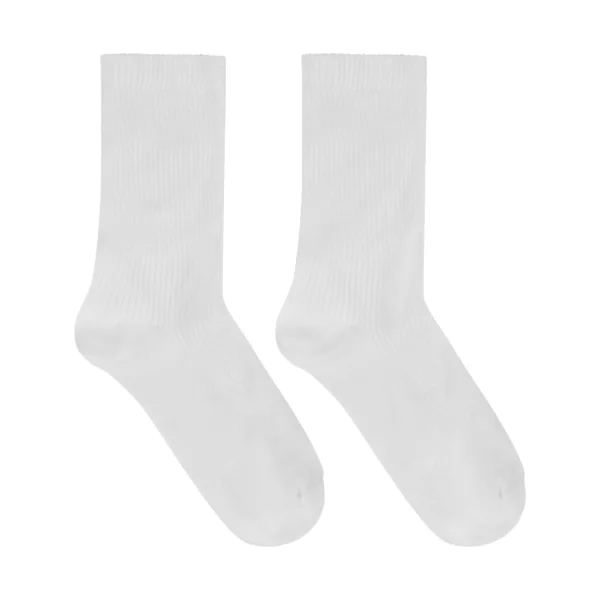 Chaussettes courtes en modal côtelé - Blanc