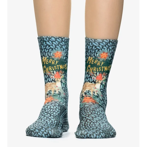 Chaussettes de Noël avec faon Xmas Deer