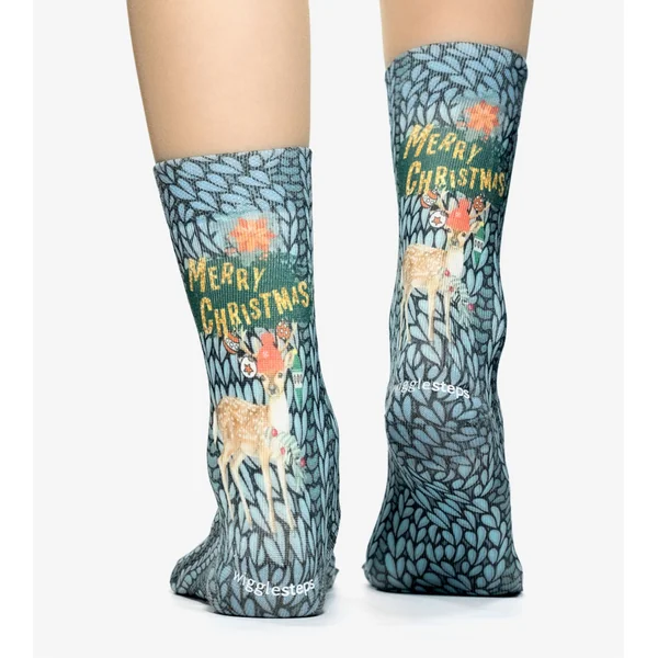 Chaussettes de Noël avec faon Xmas Deer