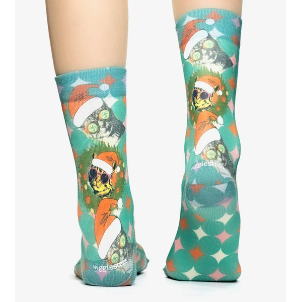 Chaussettes de Noël chats rétro Xmas Cat